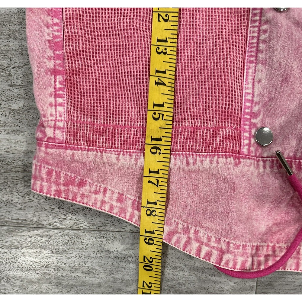 Fashion Nova Womens Crystal Short Jacket Pink Size Small Snap Button Brand New - Picture 4 of 8